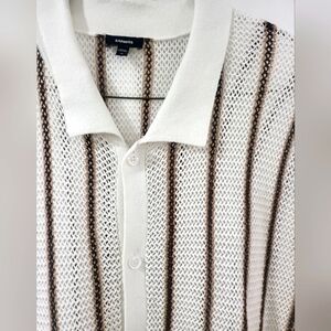 Express Fishnet Button up shirt